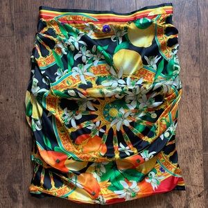 rare, vintage silk Dolce&Gabbana printed skirt